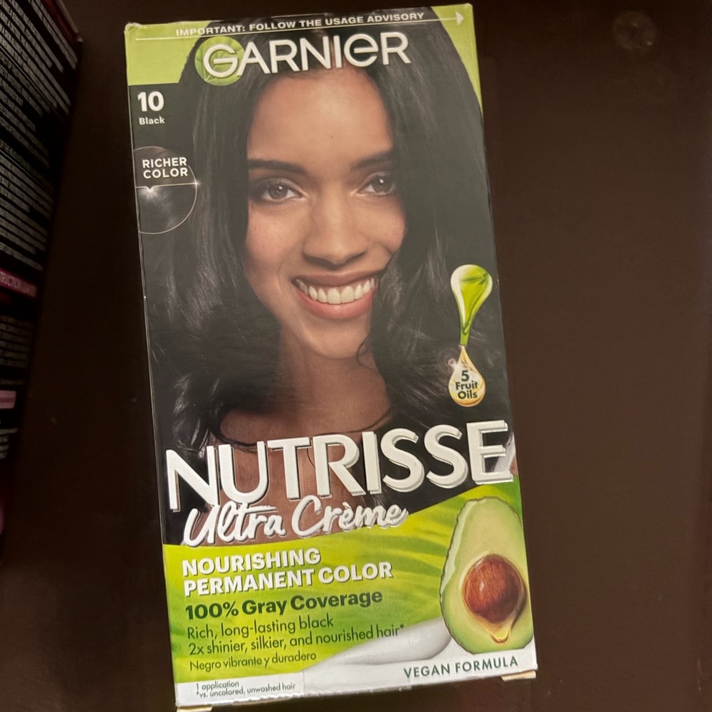 Garnier black hair dye nutrirse